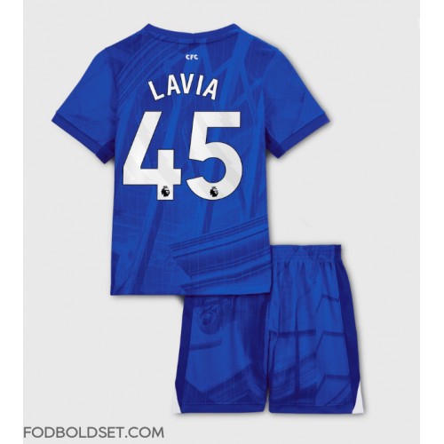 Chelsea Romeo Lavia #45 Hjemme Trøje Børn 2025-26 Kortærmet (+ Korte bukser)